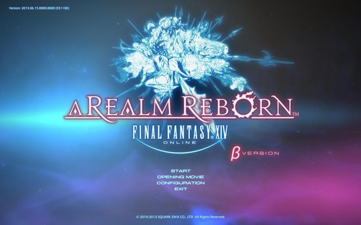 Final Fantasy XIV A Realm Reborn Start Screen