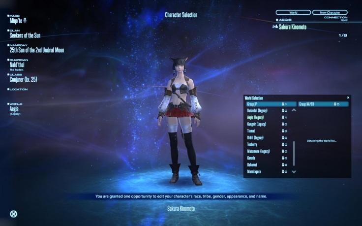 Final Fantasy XIV: A Realm Reborn - NA/EU worlds are missing