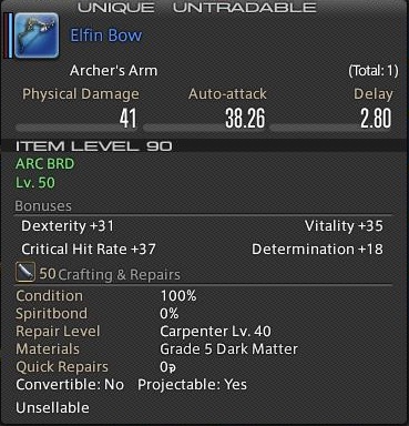 Final Fantasy XIV - Elfin Bow